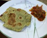 A picture of step 6 of Whole wheat Avocado roti (tortilla).