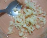 A picture of step 1 of Schezwan bread sandwich.