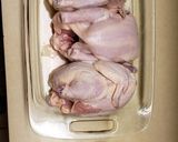 A picture of step 2 of Roasted Cornish Hens over French Breads with a Rich Creamy Top.