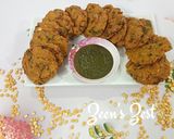 A picture of step 5 of Bengal Gram/Chana Daal Vadas with Fenugreek Greens.
