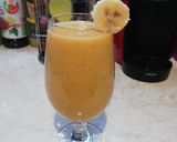 Smoothie☺️ Mandarinos, banános, narancsos, zöldteás🍊🍌🍊! recept fázis 1 fotója