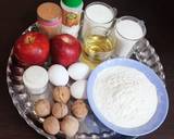 مراحل دستور کیک سیب، گردو و دارچین عکس 2