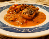 Foto del paso 8 de la receta: Merluza a la plancha con verduritas a la mantequilla en salsa marinera