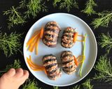 Hình bước làm 4 của món Cà tím lồng đèn