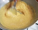 A picture of step 3 of Besan laddo with gud powder.