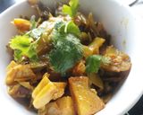 पत्ता गोभी और आलू की सब्जी (patta gobi aur aloo ki sabzi recipe in Hindi) रेसिपी चरण 2 फोटो