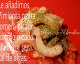 Foto del paso 8 de la receta: Tomate relleno de gambas y mozarella