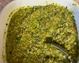 A picture of step 4 of Surti special Umbadiyu.