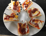 Foto del paso 4 de la receta: Huevos de codorniz con crujiente de jamón frito y base de sobreasada