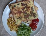 Foto langkah ke 5 dari resep Roti Telur Panggang Ekonomis.
