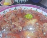 A picture of step 4 of Aloo gosht.