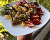 Foto del paso 2 de la receta: Wafles de matcha y frutas