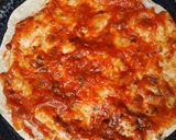 A picture of step 2 of Cheesy Chapati Pizza.