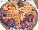 A picture of step 5 of Chocolate Waffle with Blueberries.