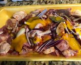 A picture of step 2 of Chicken with Mango.