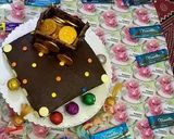 A picture of step 8 of Chocolate box cake.
