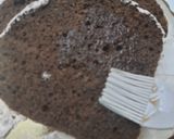 A picture of step 9 of Chocolate Mirror Glaze Cake without Egg, Maida & heart cake Mold.