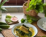 Gambar langkah 7 resipi Ikan Haruan Pucuk Mulberi Masak Lemak Cili Api.