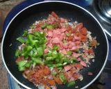A picture of step 3 of Vegetable masala cheese toast-Open sandwich.