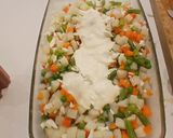 Foto del paso 6 de la receta: Ensaladilla con Calamar, infusión Marina y Piquillos al Ajillo