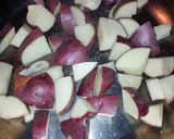 A picture of step 1 of Skillet fried sausage, mushrooms, peppers and onion with egg.