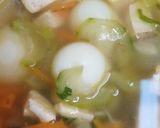 Foto langkah ke 9 dari resep MPASI Sayur bening oyong telur puyuh.