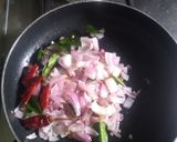 A picture of step 4 of Idichakka(Raw jackfruit) thoran.