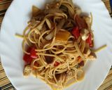 Foto del paso 8 de la receta: Espaguetis con pollo y almendras