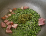Foto del paso 1 de la receta: Arroz apastelado con gandules y jamón