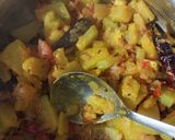 A picture of step 3 of Pumpkin bharta.