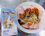 Hình bước làm 2 của món Xôi nếp cẩm và má đùi gà nướng