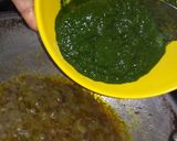 A picture of step 5 of Palak Paneer with Very Less Masala.