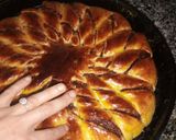 صورة لخطوة 5 من وصفة بریوش خفیف بشکولا علی شکل وردة 😋😋