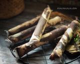 Gambar langkah 5 resipi Aiskrim Coklat Marble.