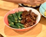 紅燒醬汁滷排拌秋葵的食譜步驟3照片