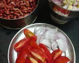 A picture of step 1 of Rajma and Jeera Rice.