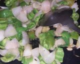 A picture of step 1 of Chilli Paneer.