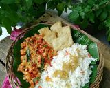 Foto langkah ke 7 dari resep NASI LIWET Sederhana dg SAMBEL TEMPE TERI & Tahu Goreng.