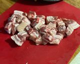 A picture of step 4 of Braised Pork Belly & Sausage.