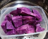 Foto langkah ke 1 dari resep Ubi / Ube Butter Cake (Tak berkulit).