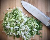 A picture of step 1 of Scrambled Wild Asparagus and Green Onions.