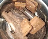A picture of step 1 of Left over chocolate biscuits brownie.