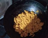 A picture of step 1 of Besan ladoo.