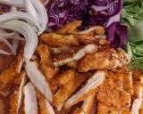 A picture of step 3 of Shawarma wrap.
