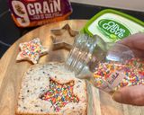A picture of step 4 of Fairy Bread Toast in Tiffin Trix Lunch Box.