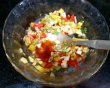 A picture of step 3 of Lemon Garlic Smoked Tuna Chaat.