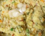 A picture of step 2 of Vegetable wheat rava upma.