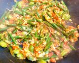Foto langkah ke 5 dari resep Tumis Pete Kacang panjang Teri Telur Pedas.
