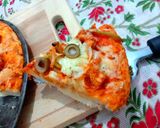 A picture of step 1 of Chicken fajita pizza.