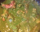 A picture of step 10 of Palak Chicken.